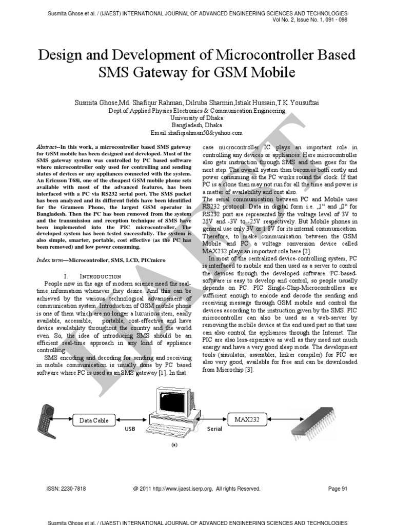 Microcontroller SMS Gateway Design | PDF | Microcontroller | Personal ...