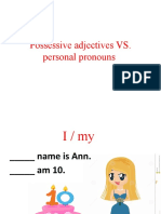 Possessive Adjectives VS. Personal Pronouns