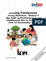 Ap9 q1 m4 Mgasalikngproduksiyonatangimplikasyonnitosapangarawarawnapamumuhayngtao v2