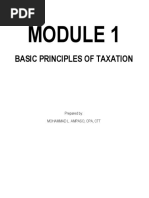 Basic Principles of Taxation