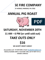 Pig Roast Flyer