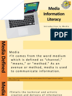 Media Information Literacy: Introduction To Media Week 1.2