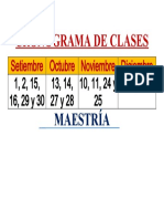 Cronograma de Clases - Maestria - II Ciclo