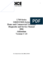 L760-Series L8622/L9622-Series Home and Commercial Treadmill Diagnostic and Service Manual 2006 Addendum Version C 1.0