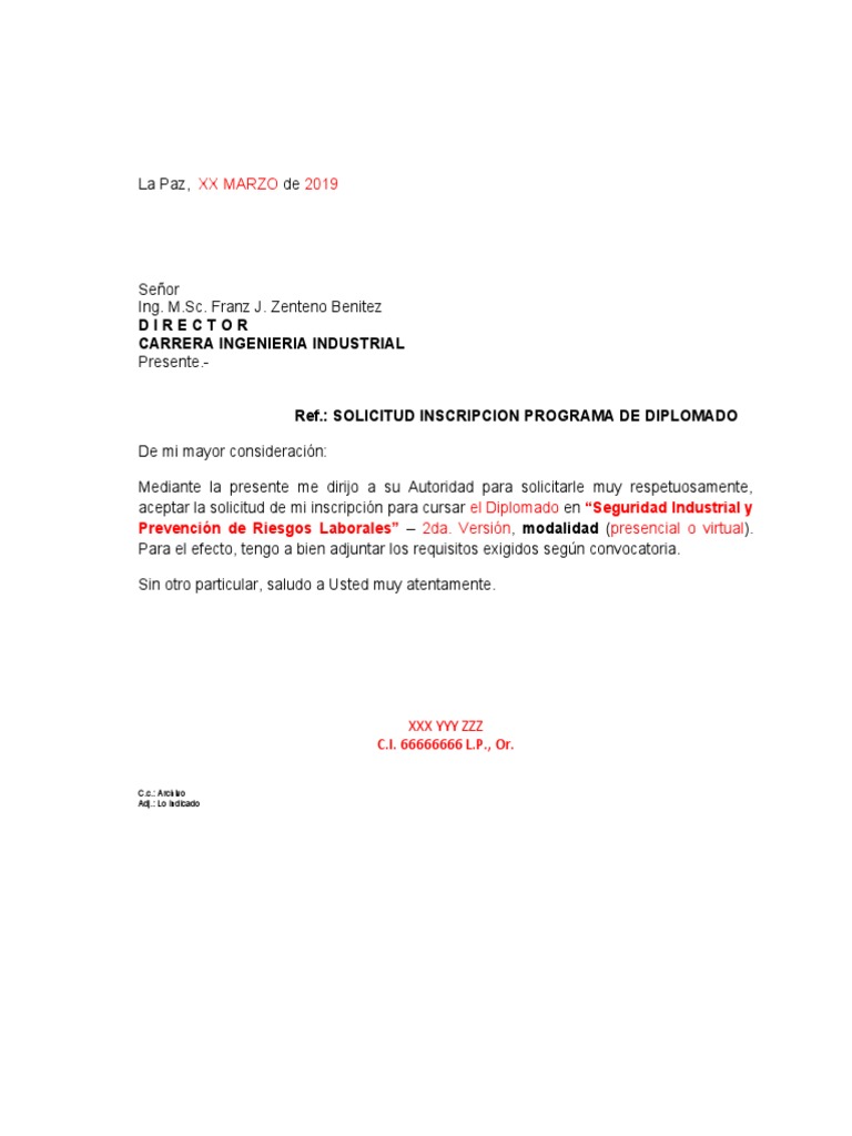 Modelo Solicitud Escrita | PDF