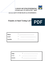 Foundry Sand Testing