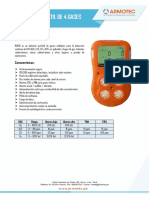 Detector portátil de 4 gases BX616 para detección de fugas de gas y minas