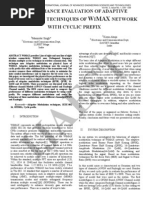 7 IJAEST Volume No 3 Issue No 1 Performance Evaluation of Adaptive Modulation Techniques of WiMax Network With Cyclic Prefix 034 038