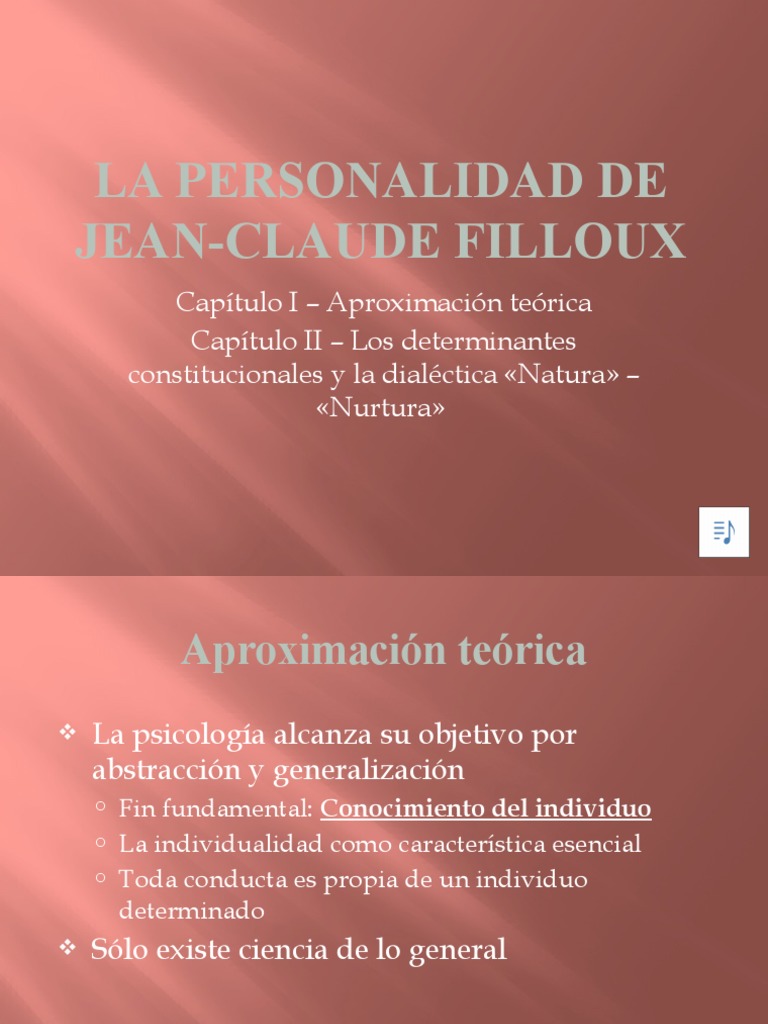 La Personalidad - Filloux Cap 1 y 2 | PDF