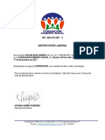 Certificado Laboral Fomento