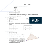 Prueba Diagnóstico Matemáticas 9°