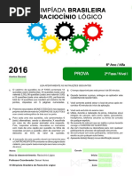 Obrl 2 Fase Nível I 2016 Com Gabarito