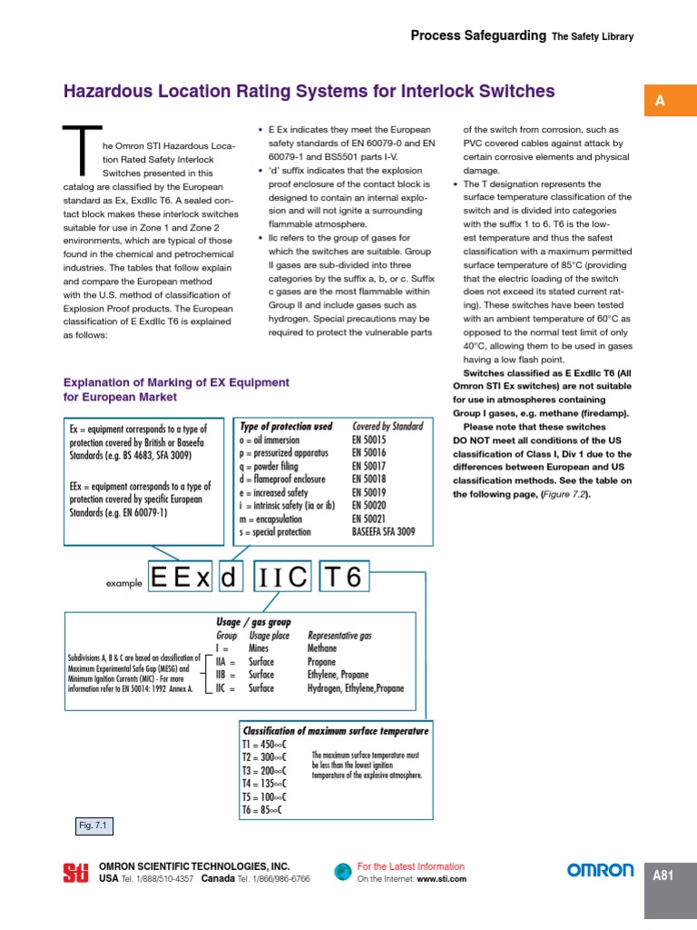 ExdIIc T6 Interlock Switch Overview | PDF