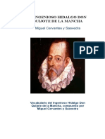 Vocabulario Del Ingenioso Hidalgo Don Quijote de La Mancha
