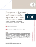 Ferdi p217 Convergence Et Divergence Budgetaire en Afrique Le Role Des