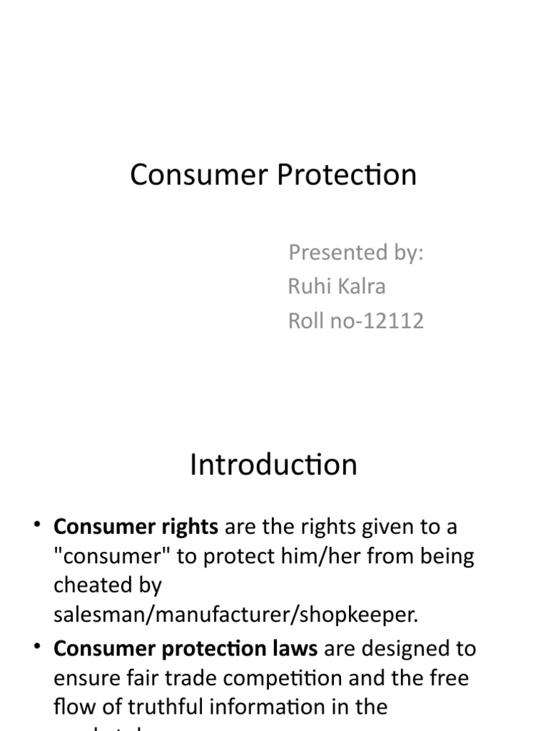 Understanding Consumer Protection Laws | PDF | Consumer Protection ...