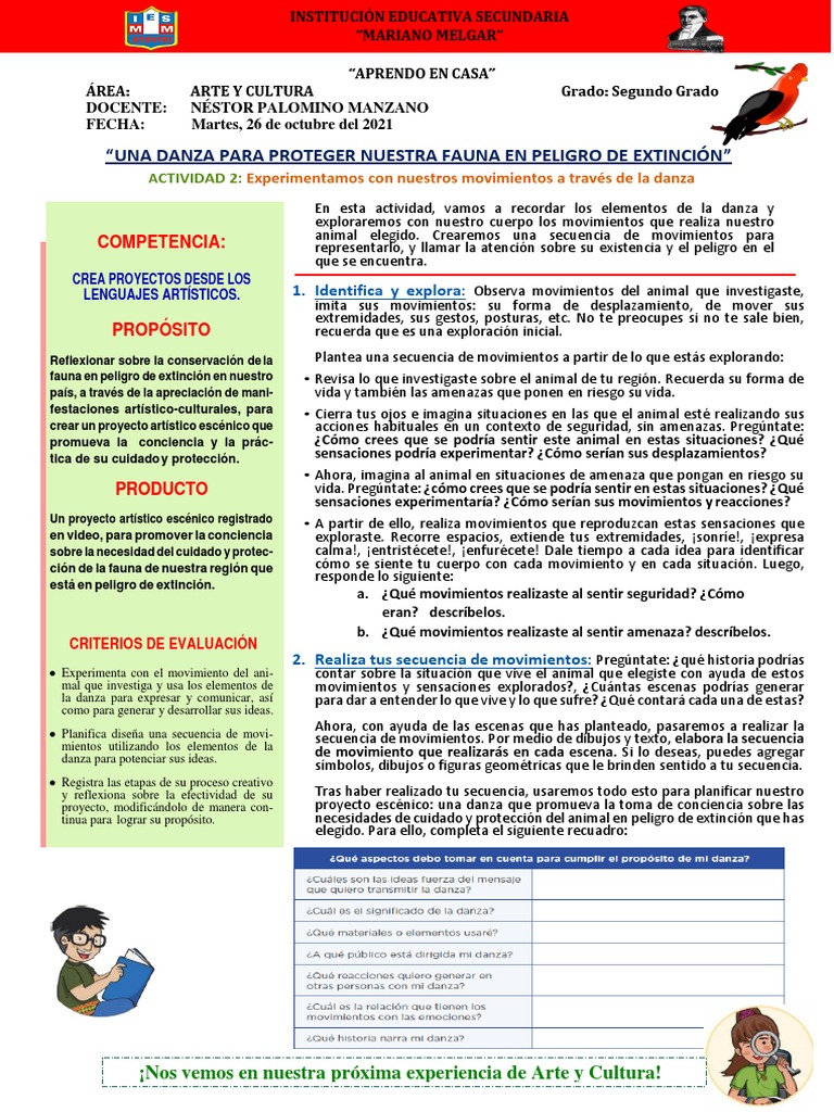 Danza para la Conciencia Ambiental | PDF | Bailes | Cognición
