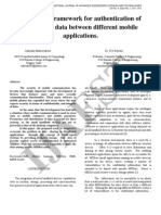 2 IJAEST Vol No.4 Issue No.1 A Software Framework For Authentication of Interacting Data Between Different Mobile Applications 010 014