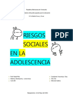 Factores de riesgo psicosociales en la adolescencia