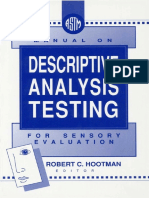 ASTM MNL13 Manual On Descriptive Analysis Testing For Sensory Evaluation