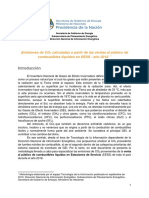 Emisiones de CO2 calculadas a partir de las ventas al público de combustibles líquidos en EESS - año 2018