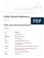 HTML Element Reference: HTML Tags Ordered Alphabetically