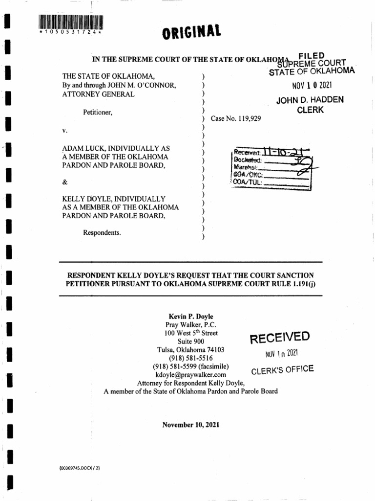 RSPNT #39 S Request That The Court Sanction Petr Oksc 119 929 PDF