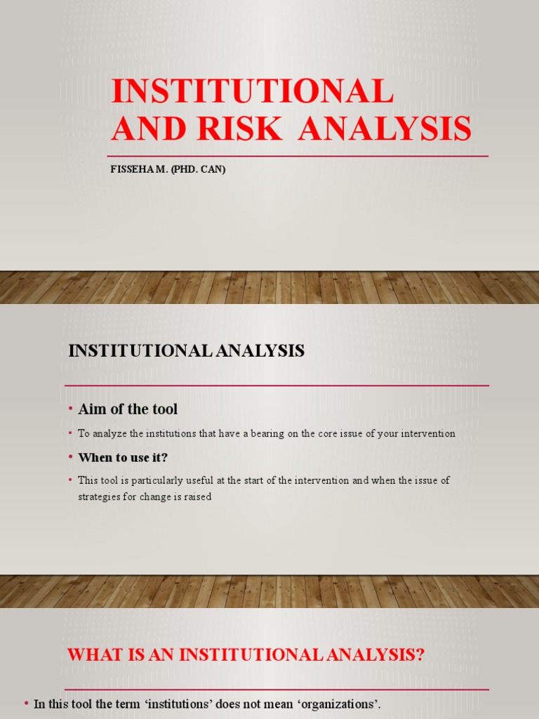 Institutional Risk Analysis Overview | PDF | Risk | Risk Management