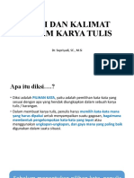 Diksi Dan Kalimat Dalam Karya Tulis