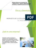 TERCERA SEMANA, SESION 06 ETICA Y DEONTOLOGIA Propuesta de La Etica Empresarial