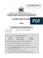 Computer Studies 2014: Sāmoa School Certificate Examination