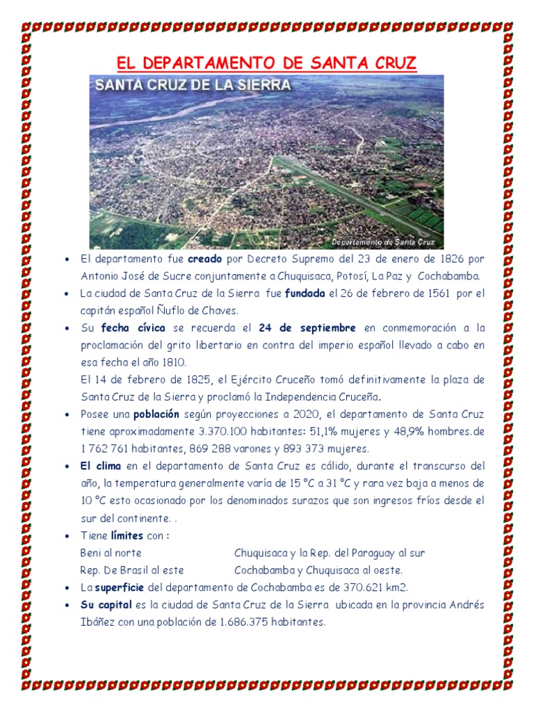 El Departamento de Santa Cruz | PDF | Cocina | Alimentos