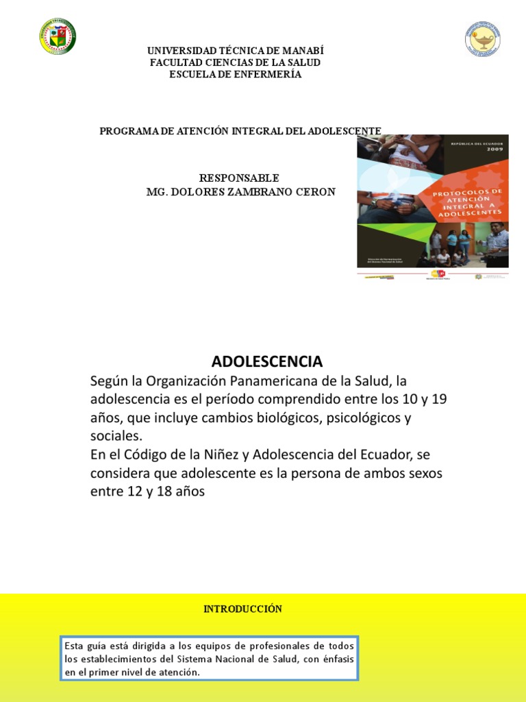 Programa de Atencion Integral Al Adolescente | PDF | Adolescencia ...