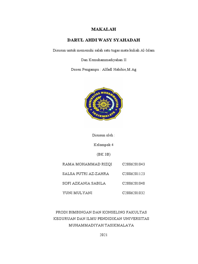 Makna Darul Ahdi Wasy Syahadah dalam Muhammadiyah | PDF