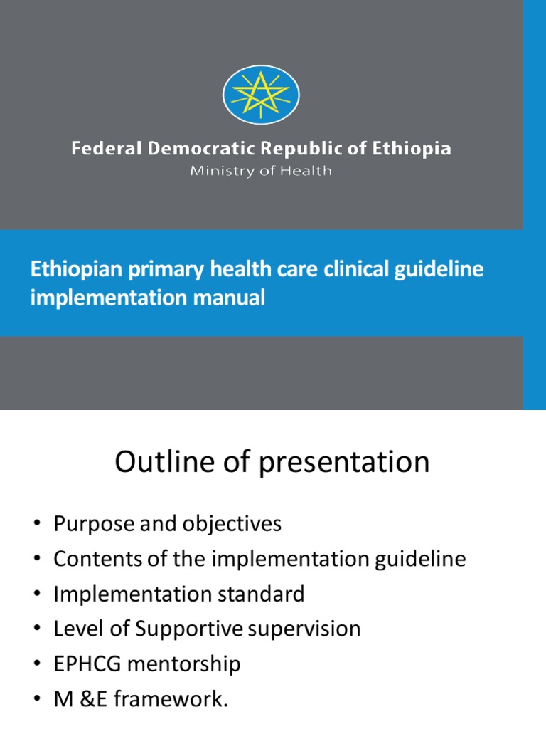 Ethiopian Primary Health Care Guidelines 2021 | PDF | Mentorship ...