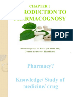Lecture 1 Introduction of Pharmacognosy