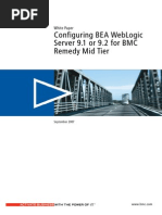 Configuring Bea Weblogic Server 9.1 or 9.2 For BMC Remedy Mid Tier