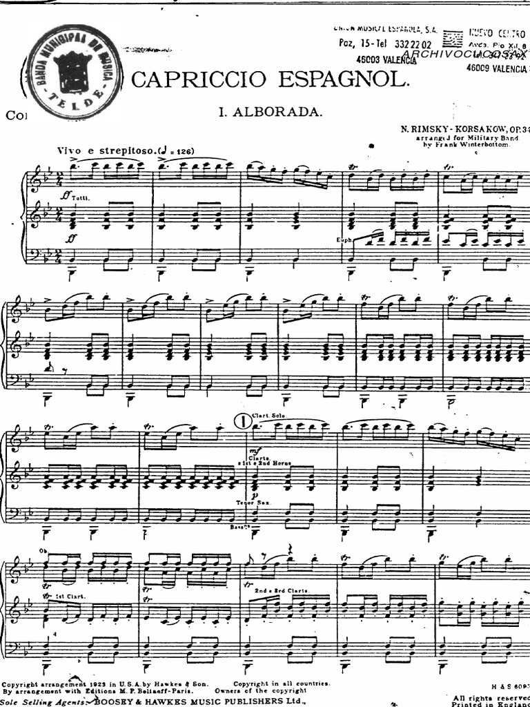 Capricho Español (RimskyKorsakov) PDF