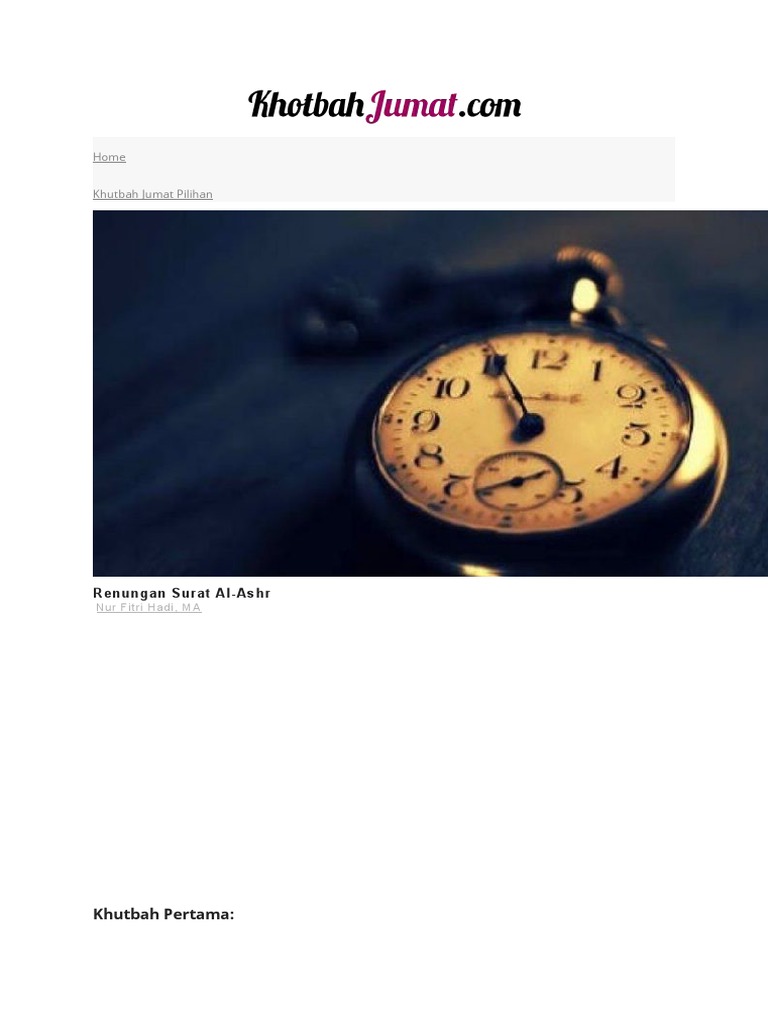 Khutbah Al Asri PDF