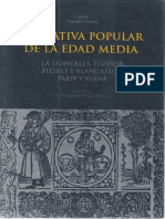 Narrativa Popular de La Edad Media La Doncella Teodor Flores y Blancaflor París y Viana