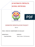 Jawahar Navodaya Vidyalya Canacona, South Goa: Chemistry Investigatory Project