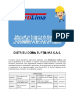 Manual SG SST Distribuidora Surtilima S A S