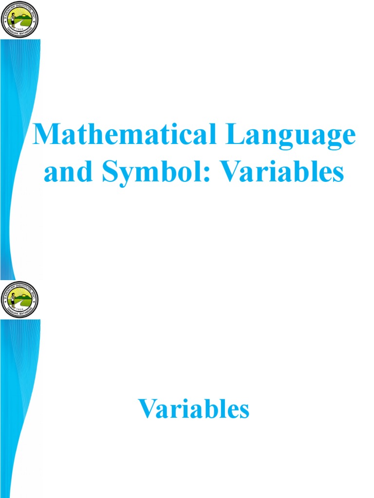 Understanding Mathematical Variables | PDF | Real Number | Numbers