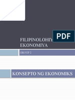 Filipinolohiya at Ekonomiya