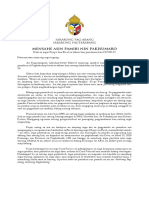 Mensahe Asin Pamibi Nin Pakisumaro - Hale Sa Mga Obispo Kan Bicol Sa Tahaw Kan Pandemia Kan Covid-19