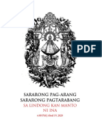 Sararong Pag-Arang Sararong Pagtarabang Sa Lindong Kan Manto Ni Ina (For Priests, Parishes, Oratories, Religious Orders)