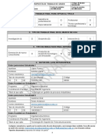 Formulario Propuesta Plan de Trabajo Final