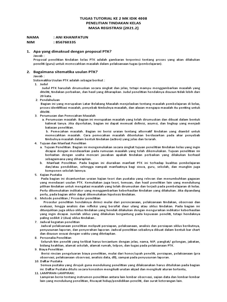PTK Tugas 2 | PDF | Karier & Perkembangan | Seni