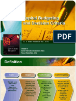 Capital Budgeting and Decision Criteria: R. A. Fiska Huzaimah S.E., M.Si