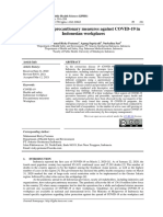 Assessment of Precautionary Measures Against COVID-19 in Indonesian Workplaces